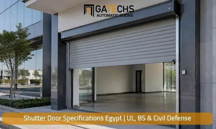 Heavy-duty commercial security barrier meeting Shutter Door Specifications Egypt at a Cairo site