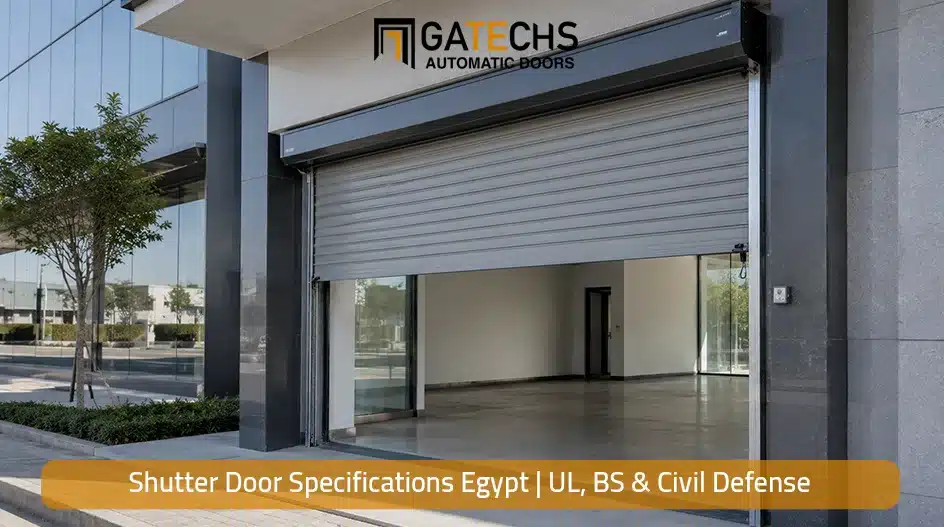 Heavy-duty commercial security barrier meeting Shutter Door Specifications Egypt at a Cairo site