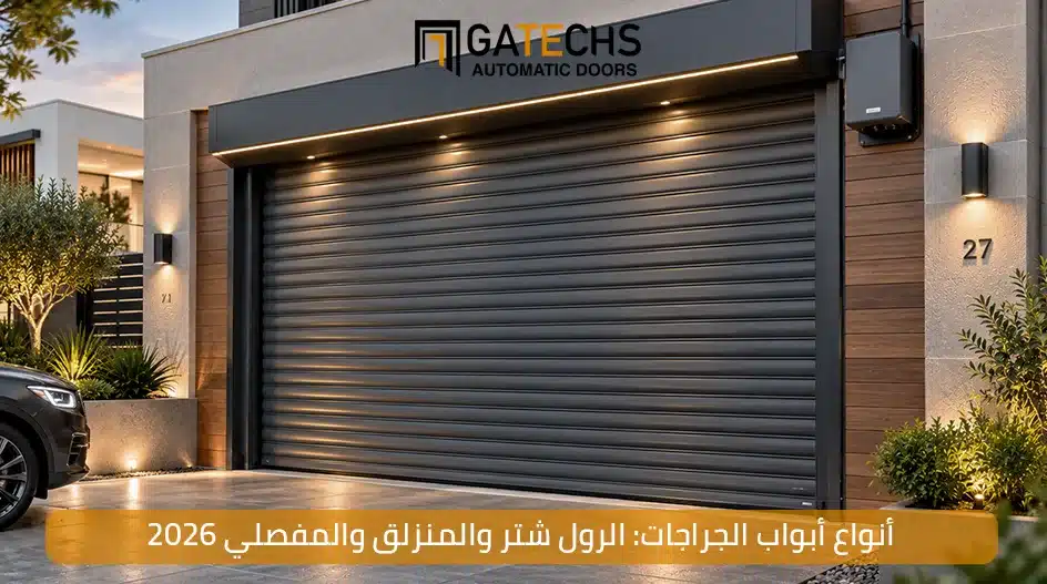 تعرف على أنواع أبواب الجراجات الأتوماتيكية في مصر مثل أبواب جراجات الرول شتر وباب الجراج المفصلي